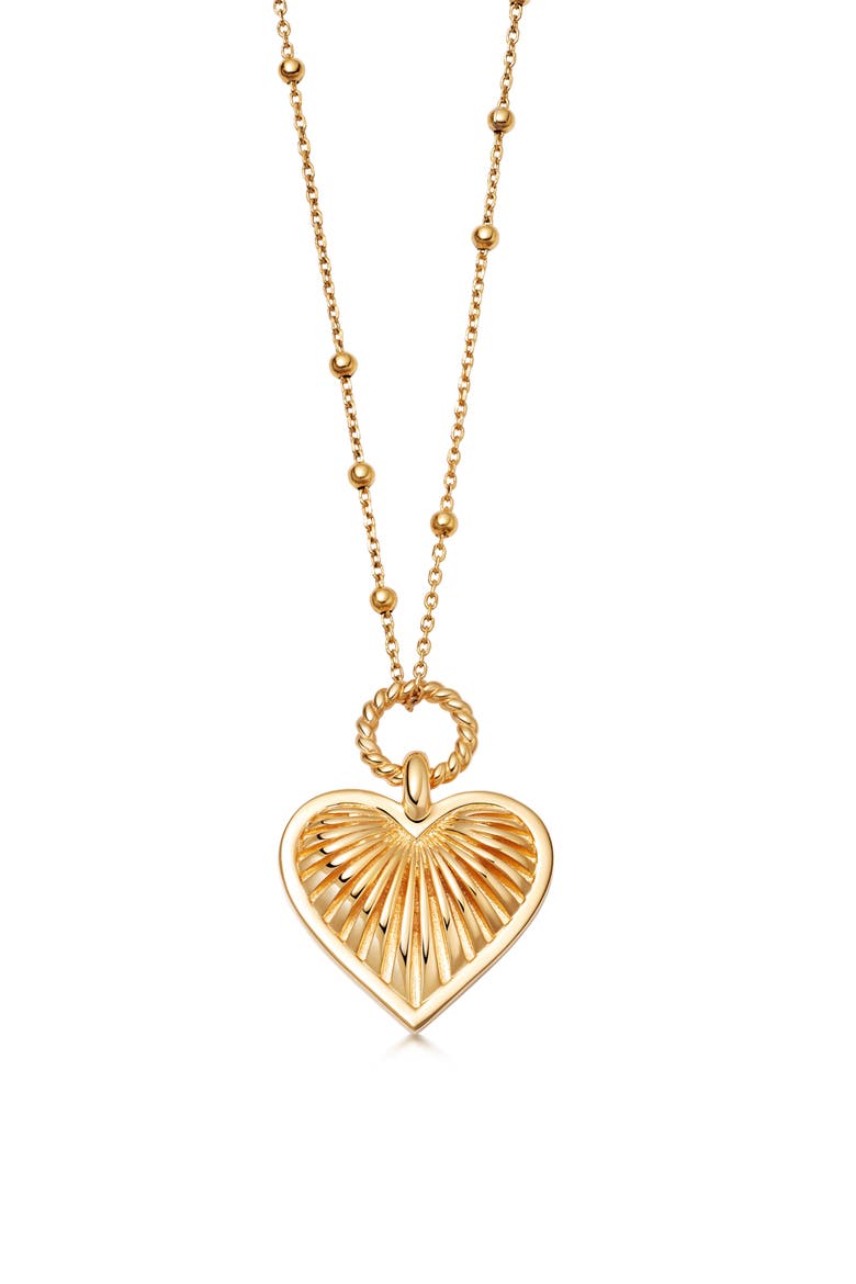 Valentine's Ridge Heart Pendant Necklace, Main, color, GOLD