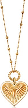 Missoma Valentine's Ridge Heart Pendant Necklace