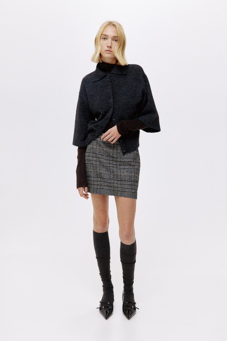 Mini Skirt, Alternate, color, Black/plaid