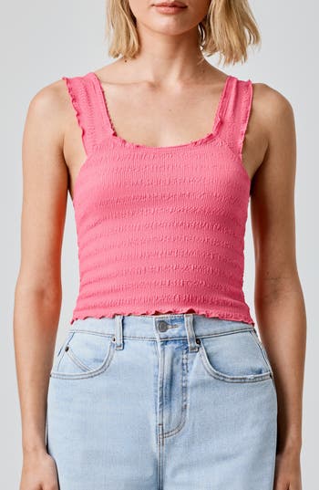 Florence By Mills Lettuce Edge Tank In Pink
