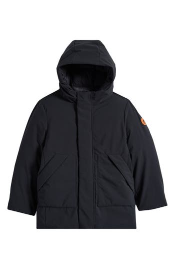 Save The Duck Kids' Albi Hooded Jacket In Black
