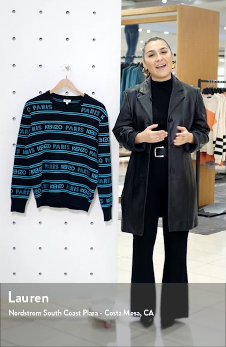 Logo Intarsia Crewneck Sweater, sales video thumbnail