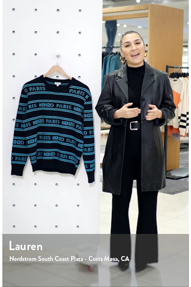 Logo Intarsia Crewneck Sweater video