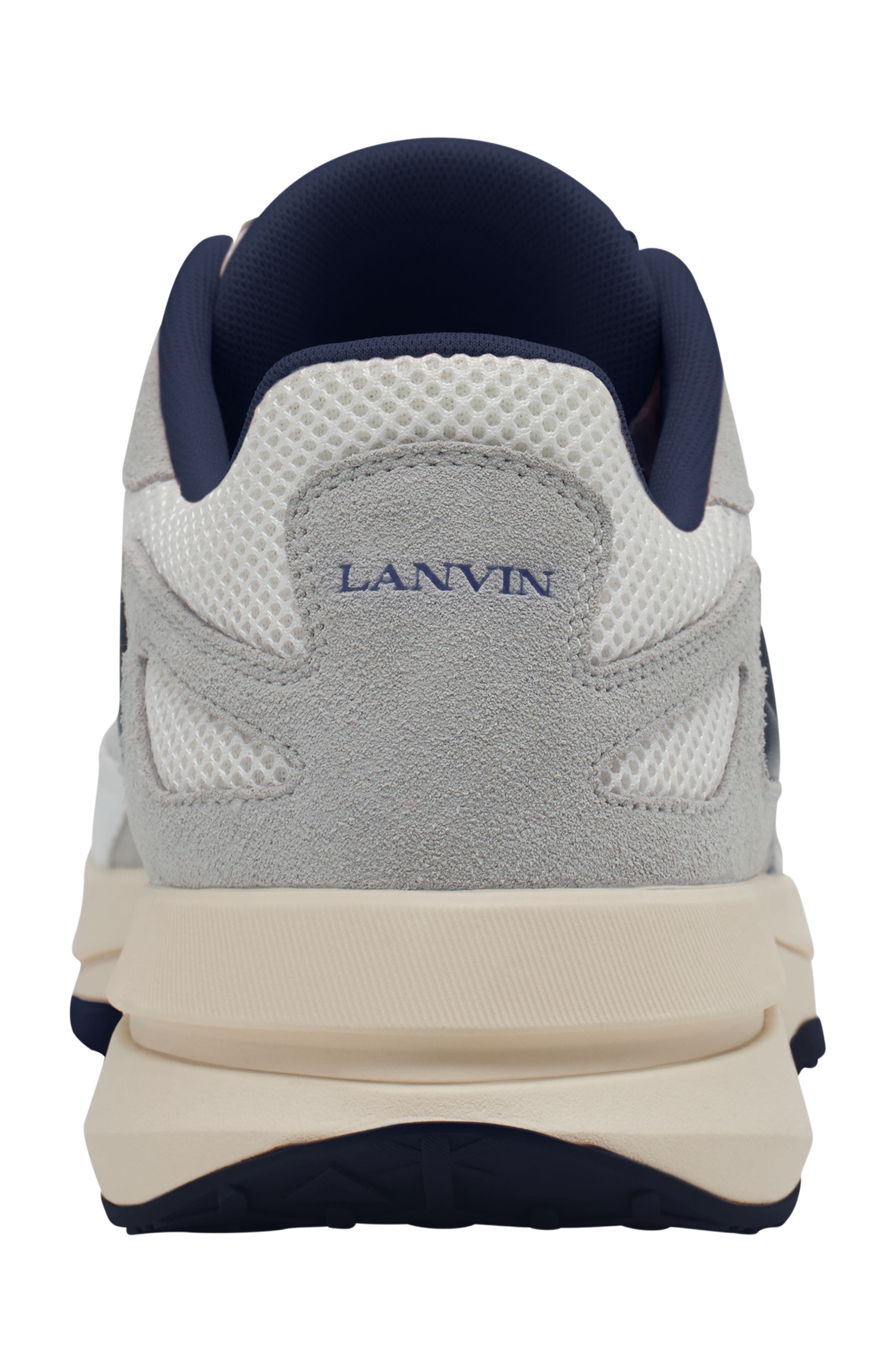 Lanvin JLA Mesh Sneakers, Alternate, color, Navy Blue/Grey