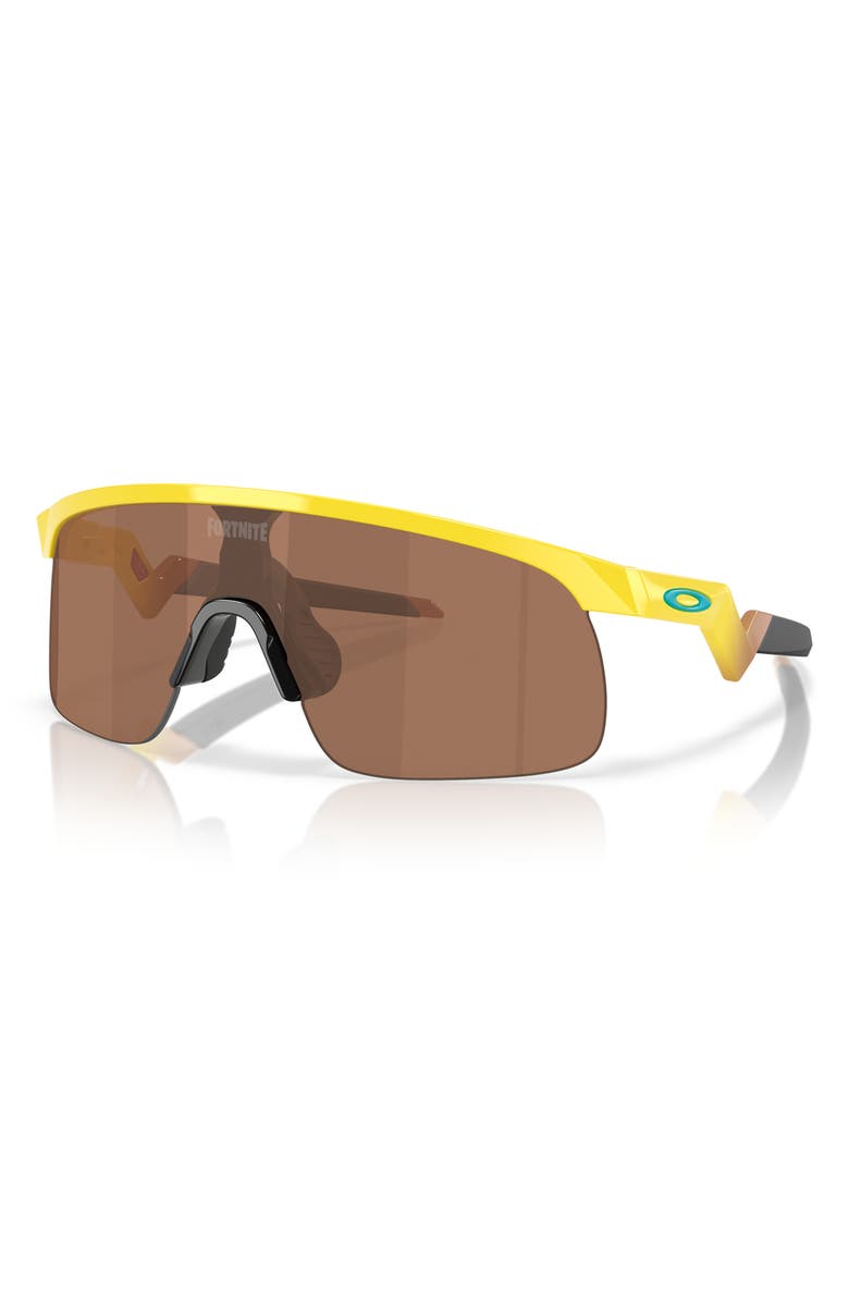 Oakley x Fortnite Hydra 123mm Rectangular Shield Sunglasses, Alternate, color, Yellow