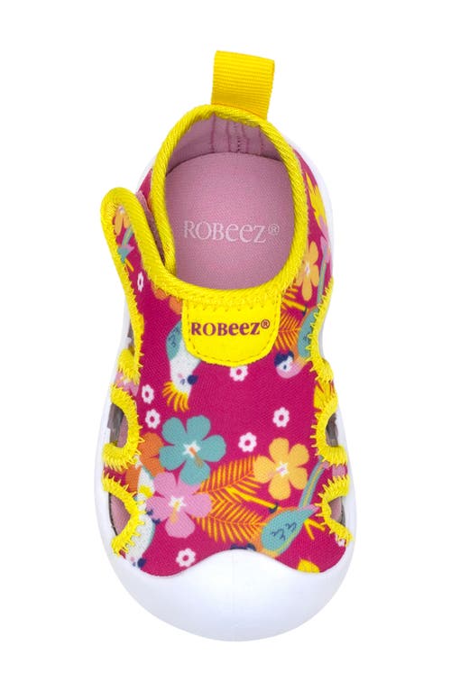 Robeez ® Kids' Tropical Vibes Sandal In Bright Pink