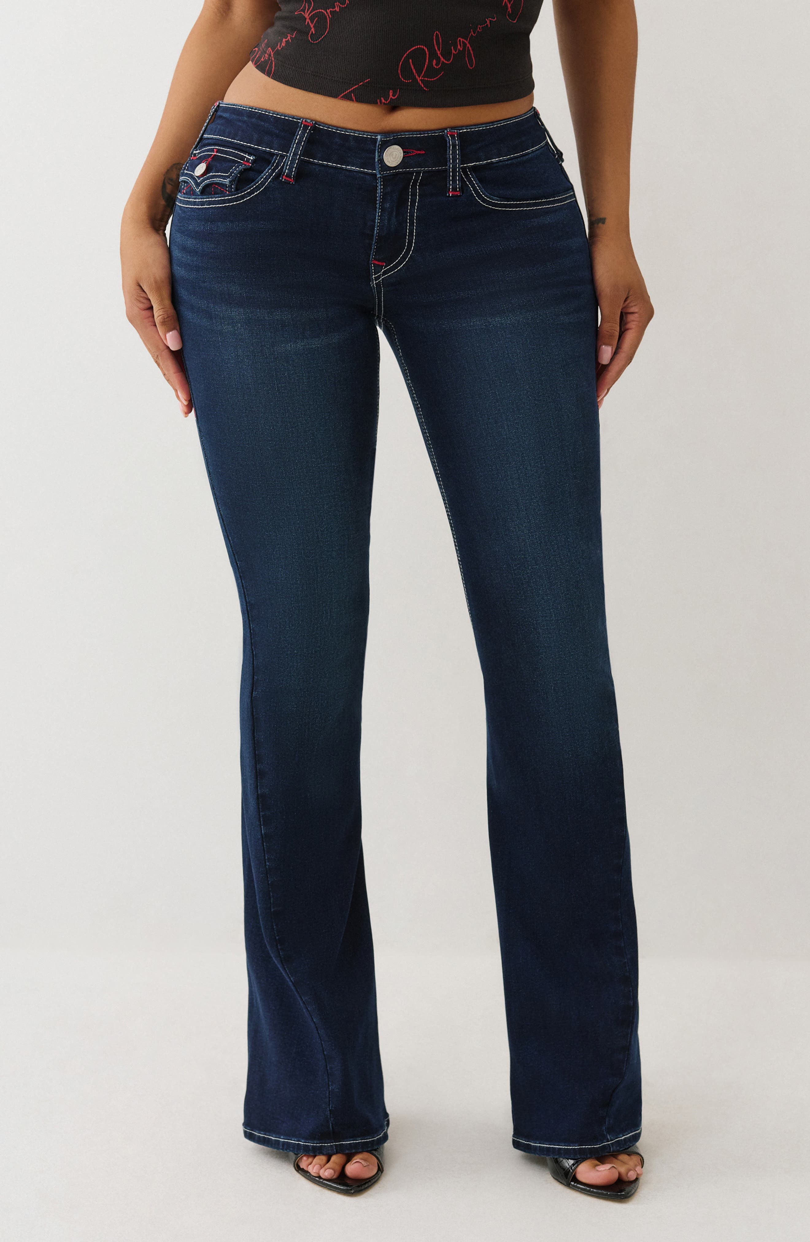 True Religion Joey Low Rise Flare Jeans