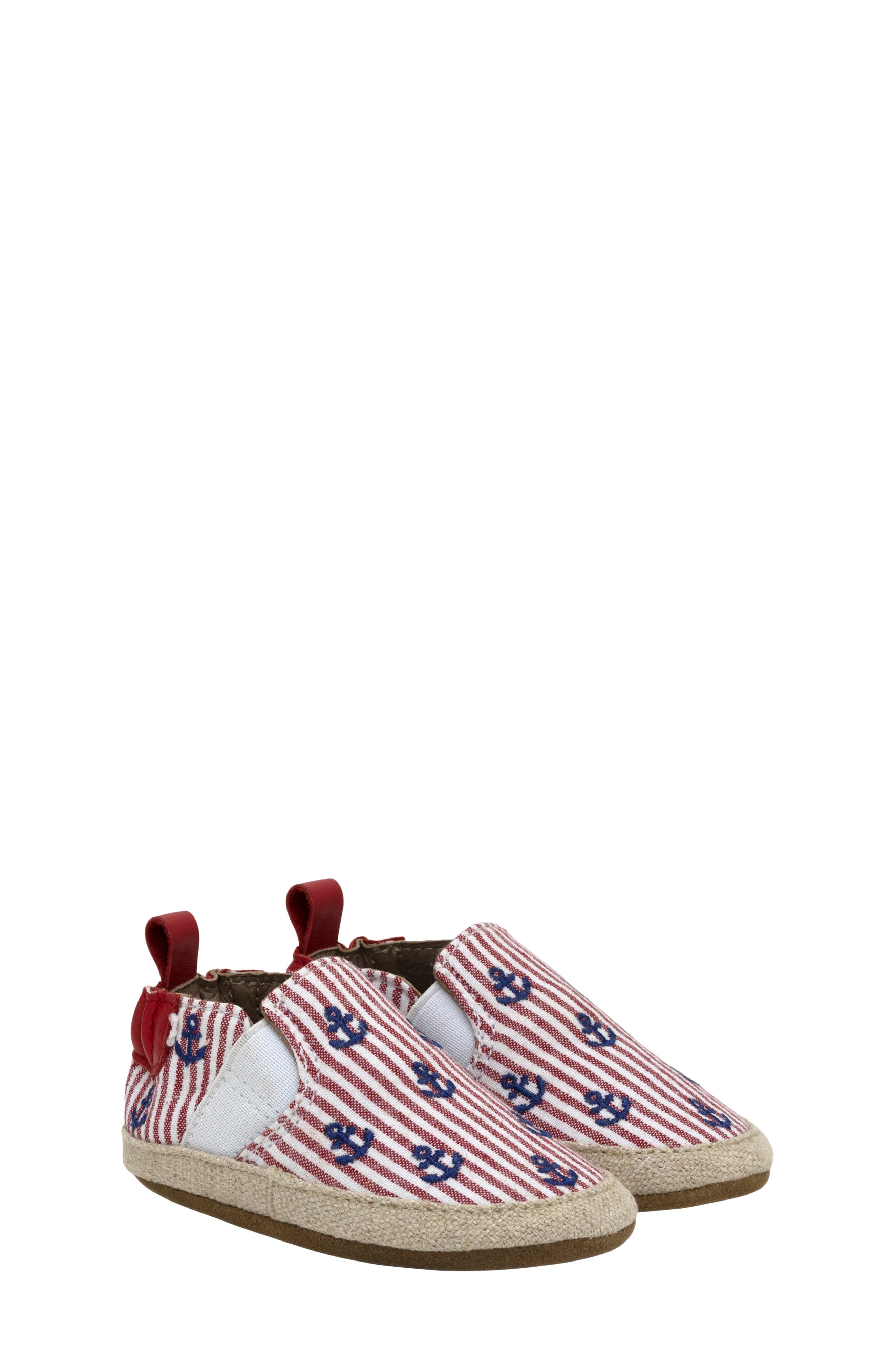 Robeez<sup>®</sup> Cove Crib Shoe, Main, color, Red