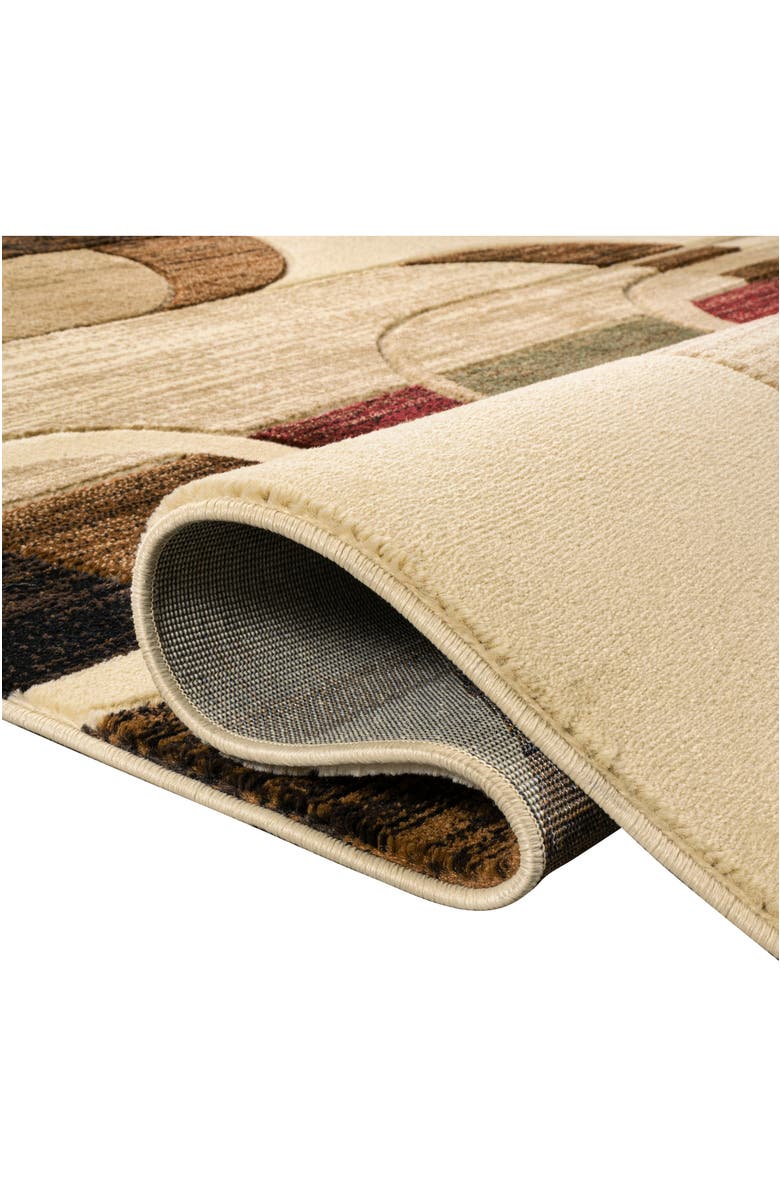JONATHAN Y Tamara Retro Abstract Arches Area Rug, Alternate, color, Cream/Brown/Red