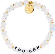 Little Words Project You Can Crystal Clear Beaded Stretch Bracelet