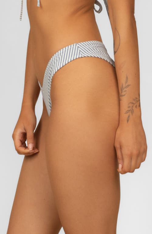 Montce Lulu Stripe Bikini Bottoms In Blue