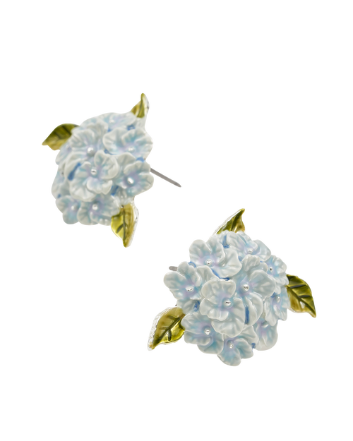 Fable England Hydrangea Earrings Silver