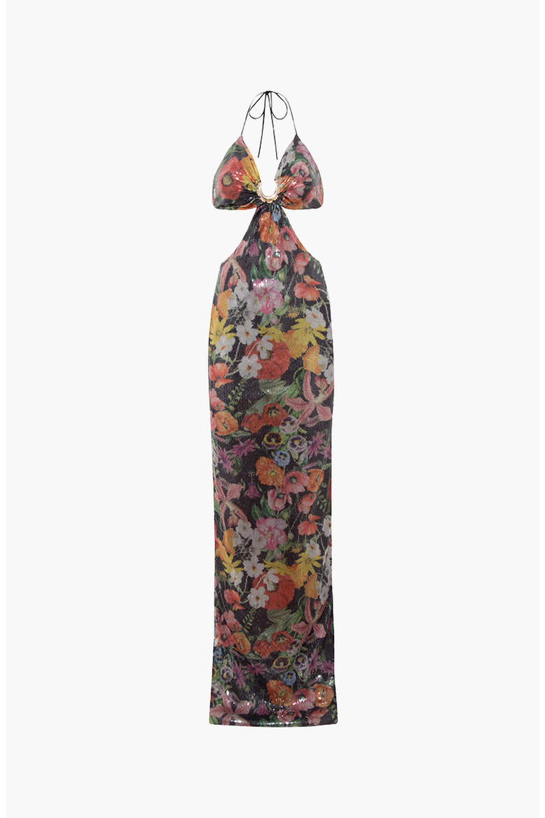 WILDFLOWER DRESS, Main, color, Printed Black