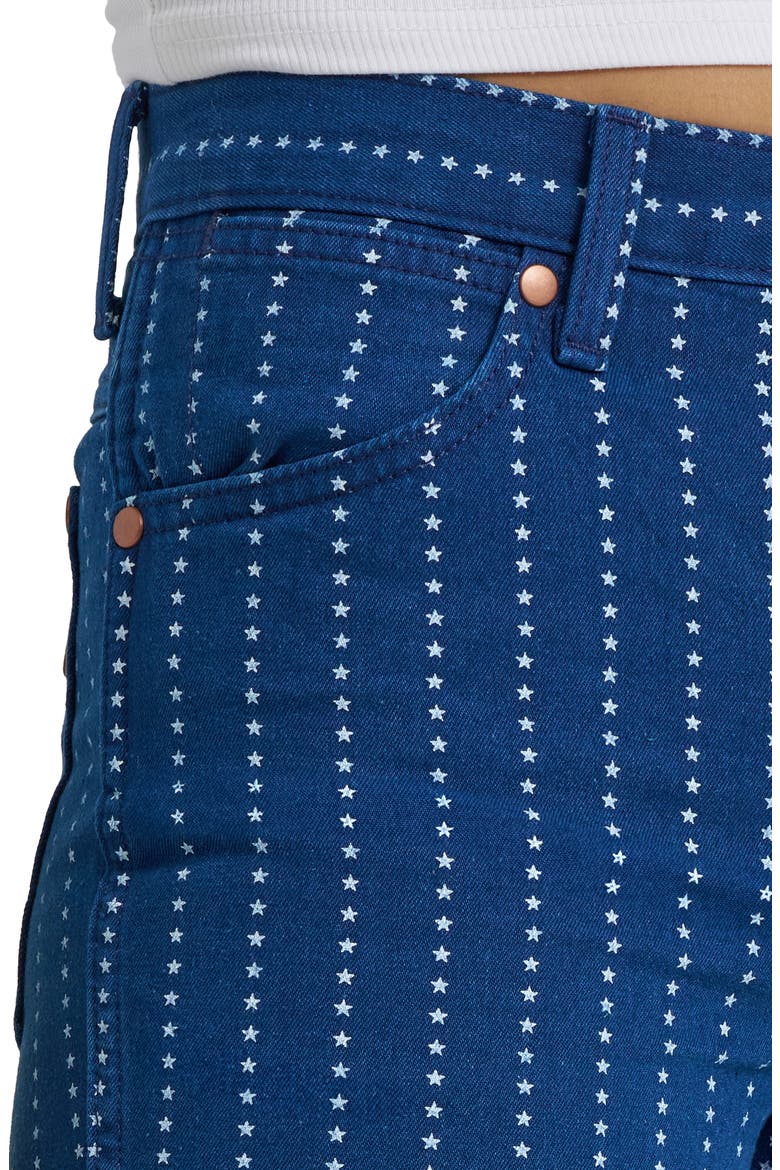 Wrancher Star Pinstripe Mid Rise Bootcut Jeans, Alternate, color, PIN STAR