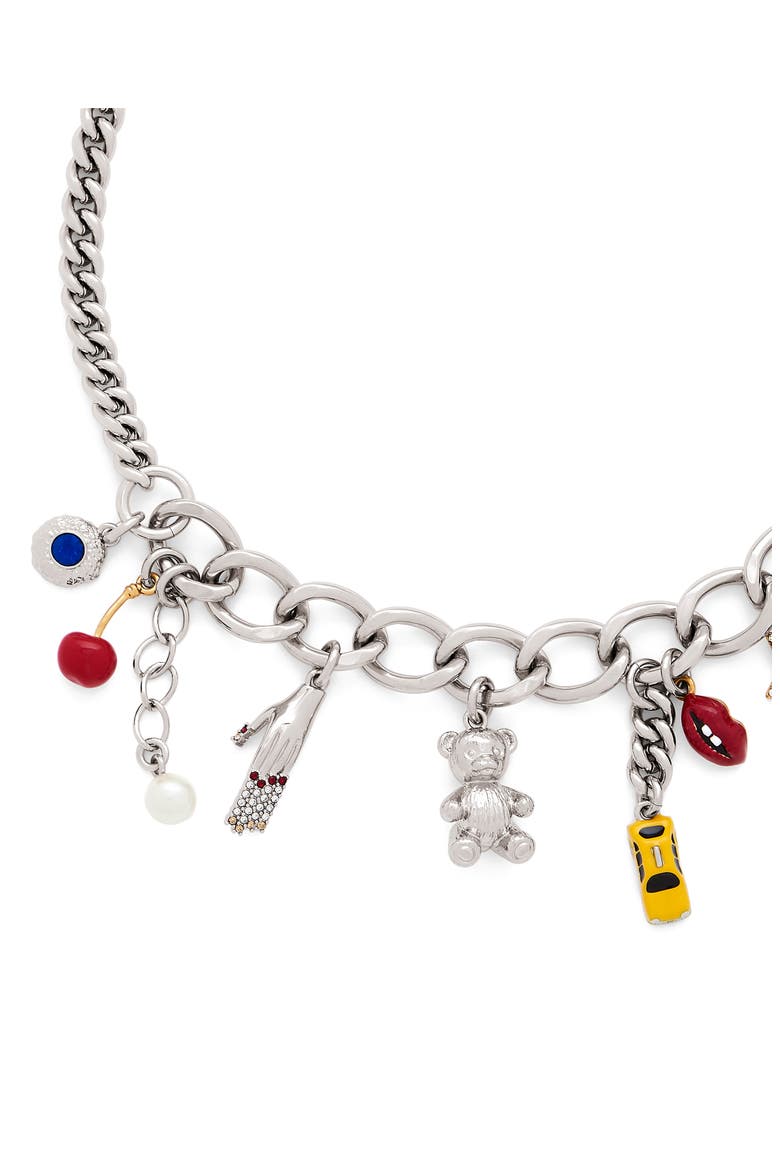 Trinket Charm Necklace, Alternate, color, SILVER/ MULTI
