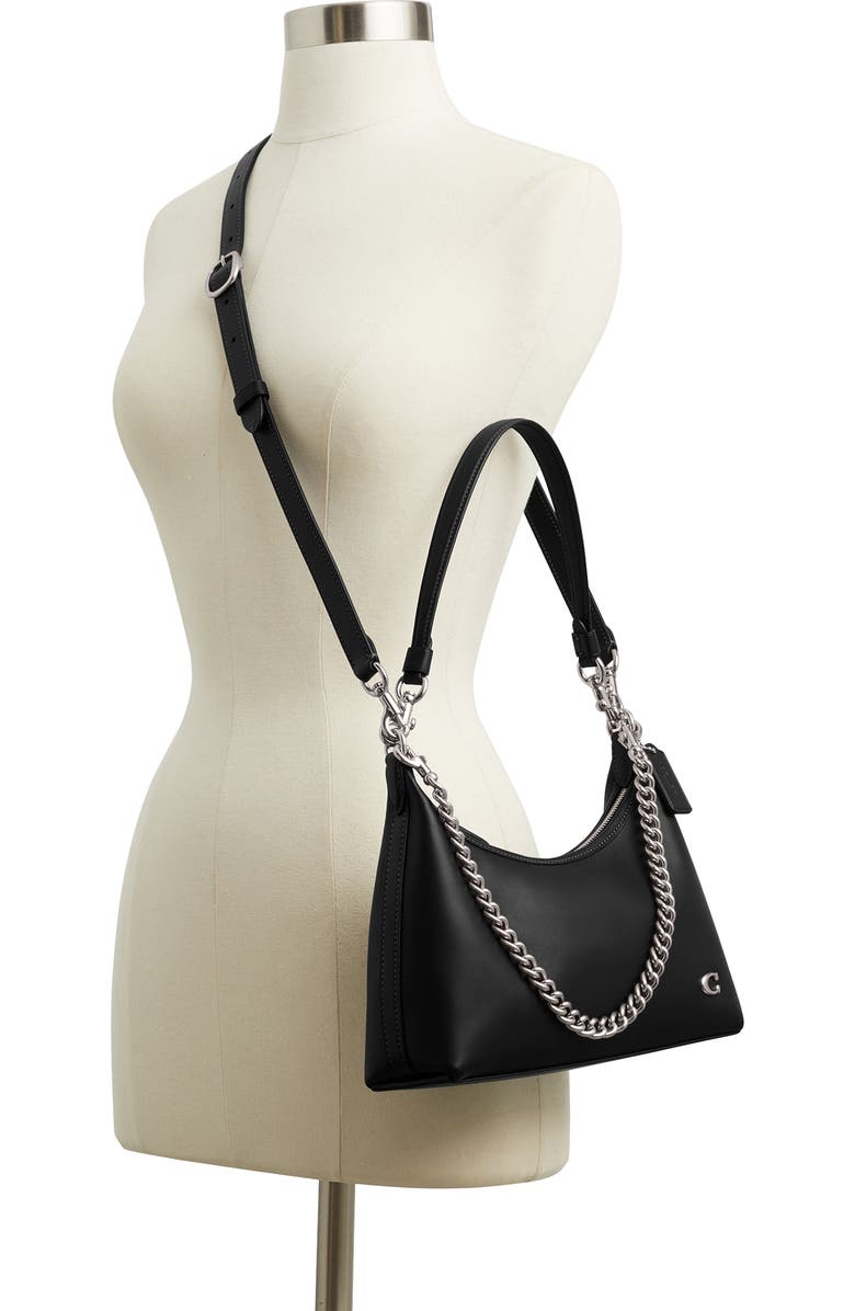 COACH Juliet 25 Glovetanned Leather Shoulder Bag, Alternate, color, Black