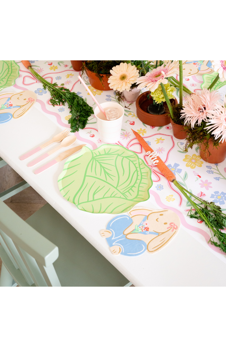 Daydream Society Bunnies In The Garden Cabbage Large Plates, Alternate, color, Asssorted Pre-Pack