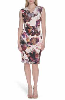 Calvin Klein Floral Sleeveless Sheath Dress