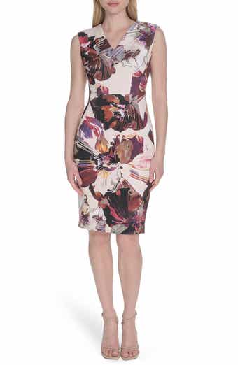 Calvin Klein Floral Sleeveless Sheath Dress