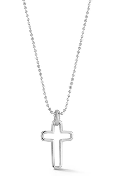 Open Cross Pendant Necklace