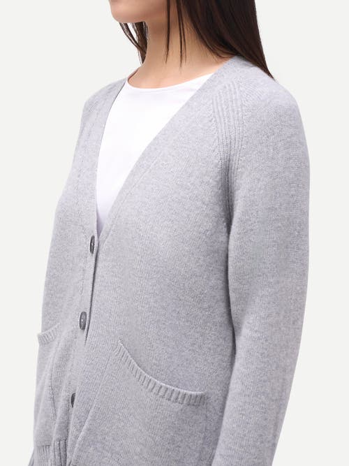 Gobi Mongolian Cashmere Relaxed-fit Cashmere Cardigan In Gray