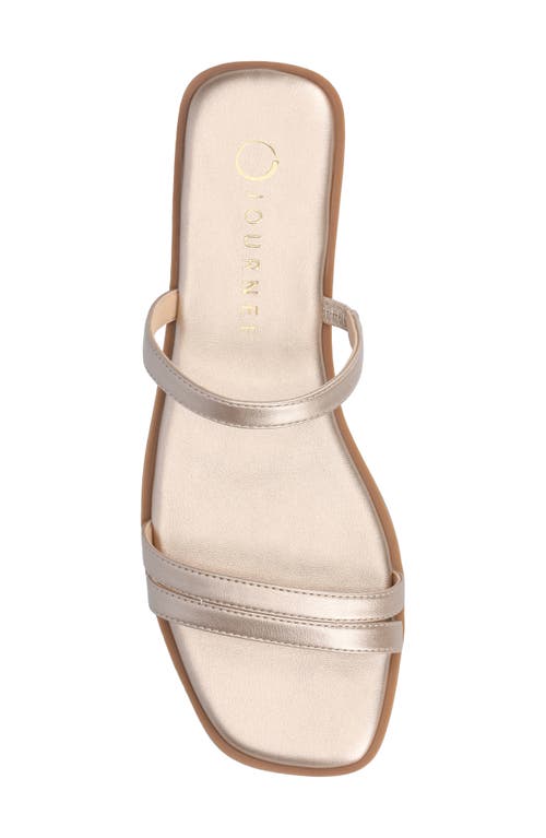Journee Collection Brisa Slide Sandal In Champagne