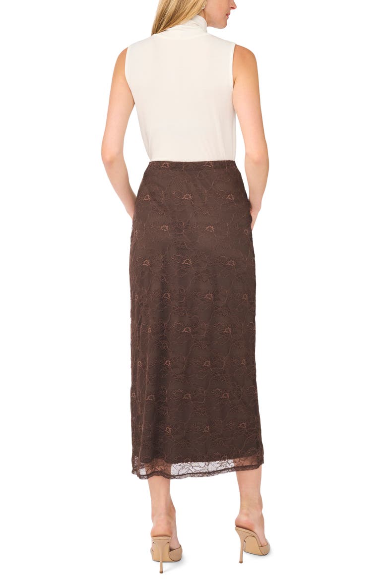 Floral Lace Midi Skirt, Alternate, color, CALL ME CHOCOLATE