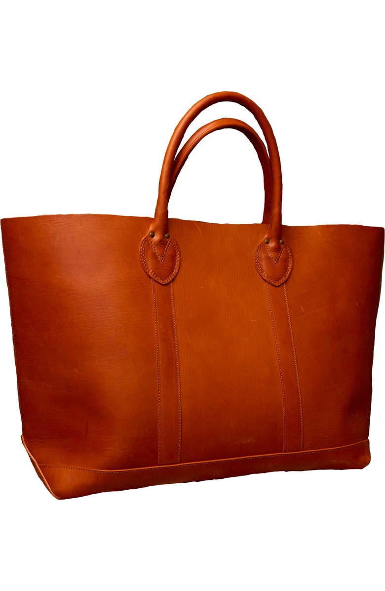 Fortela Port Calf Leather Bag, Main, color, Camel