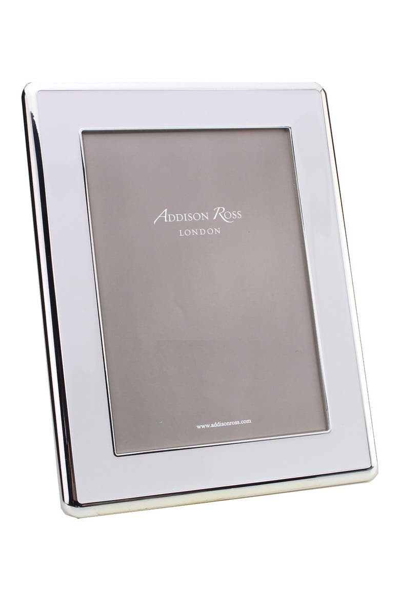 Silver Plate & Enamel 8 x 10-Inch Picture Frame, Main, color, WHITE