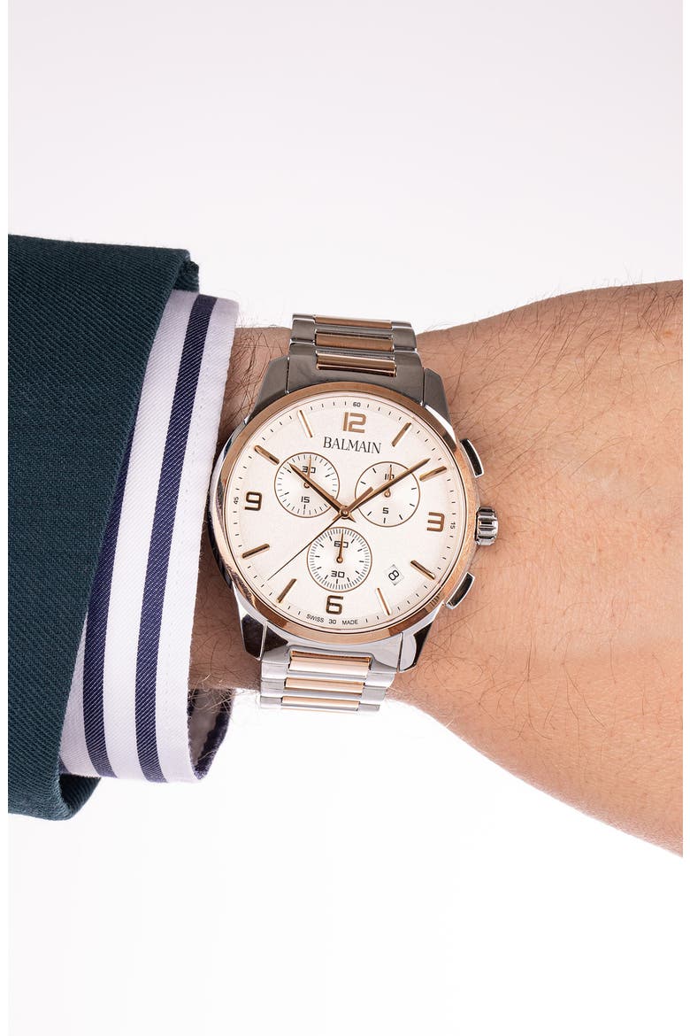 Madrigal Chronograph Two-Tone Bracelet Watch, 42mm, Alternate, color, TWO TONE