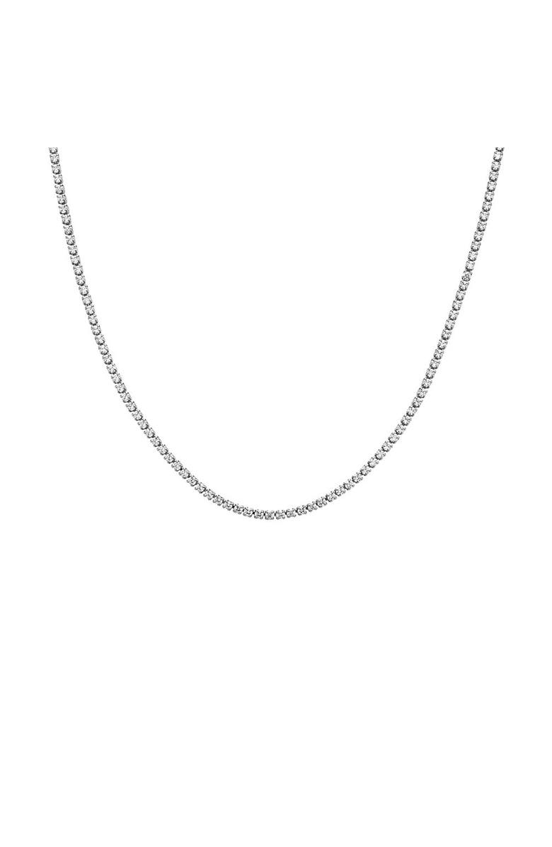 BY ADINA EDEN Classic Thin Tennis Necklace, Alternate, color, Silver - 18 Inch