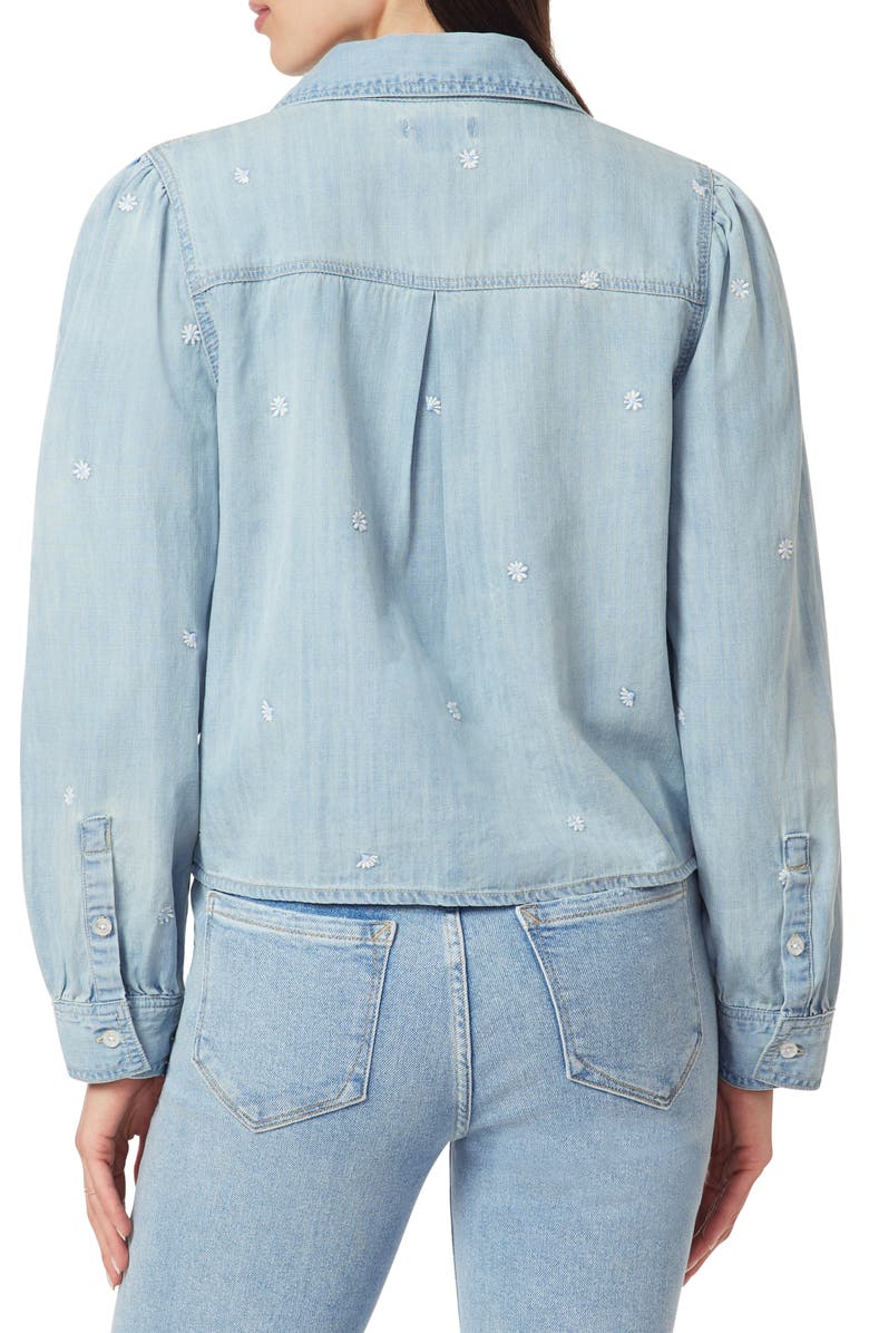 Kensie Puff Shoulder Denim Jacket, Alternate, color, Lismore