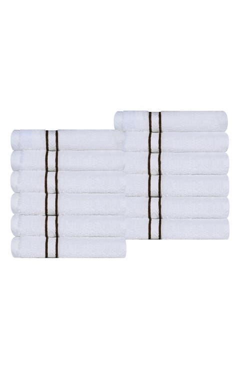 12-Piece Turkish Cotton Washcloths