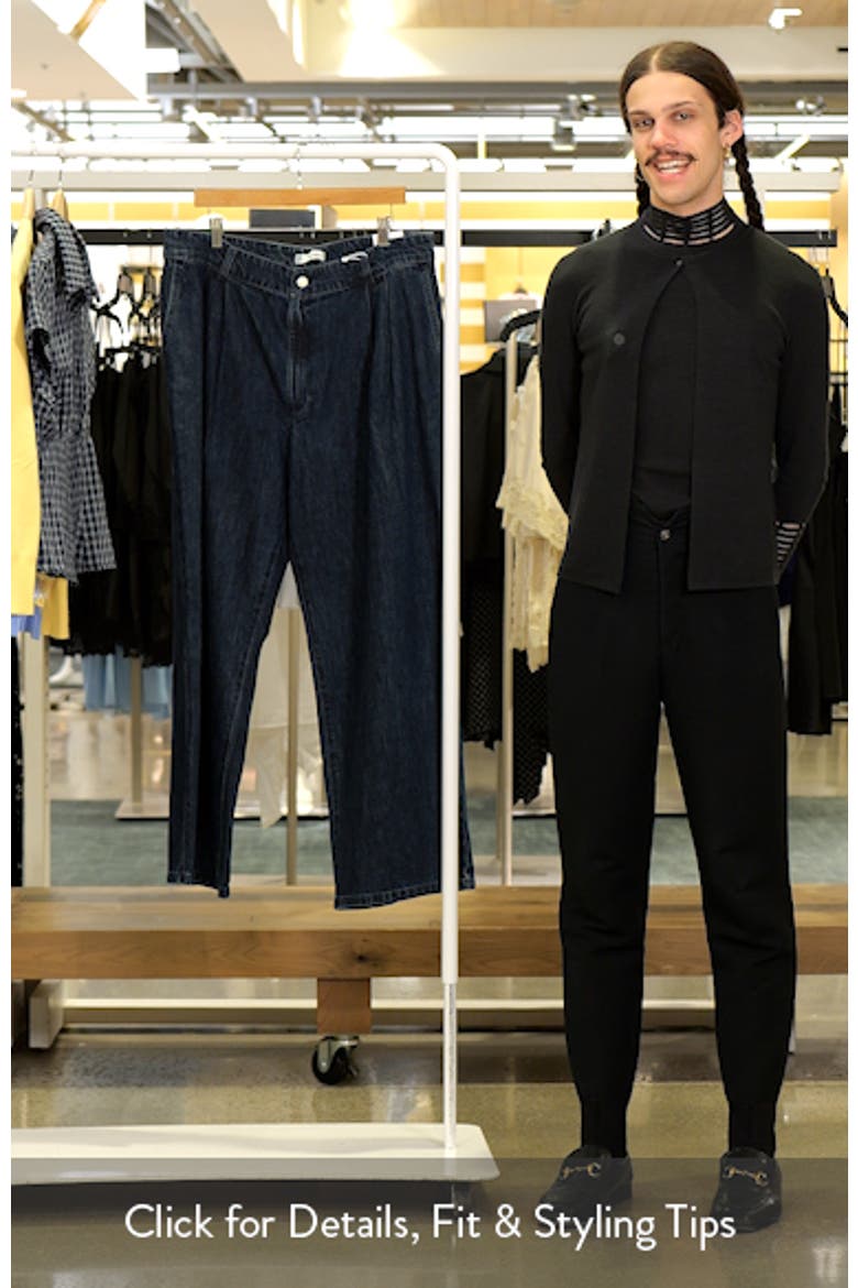 Pleated High Waist Wide Leg Jeans video