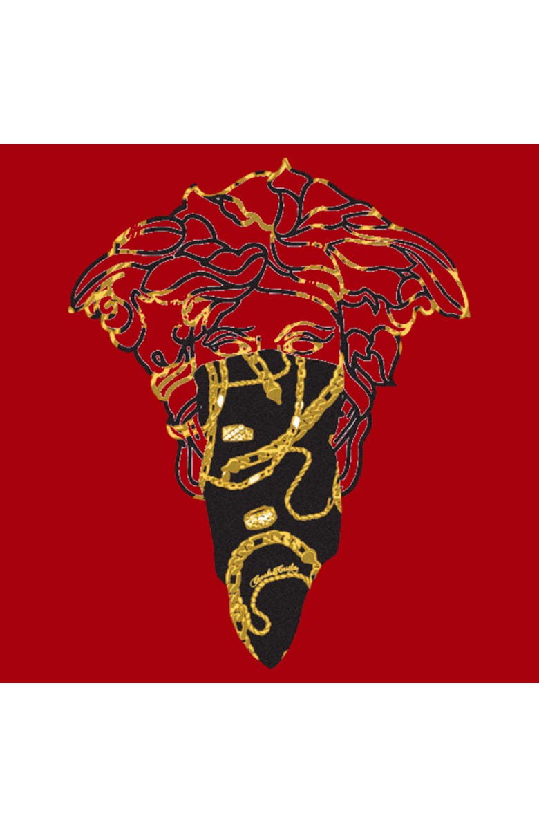 Crooks & Castles Men's Crooks & Castles Medusa Bandana  Graphic T-Shirt, Alternate, color, Red