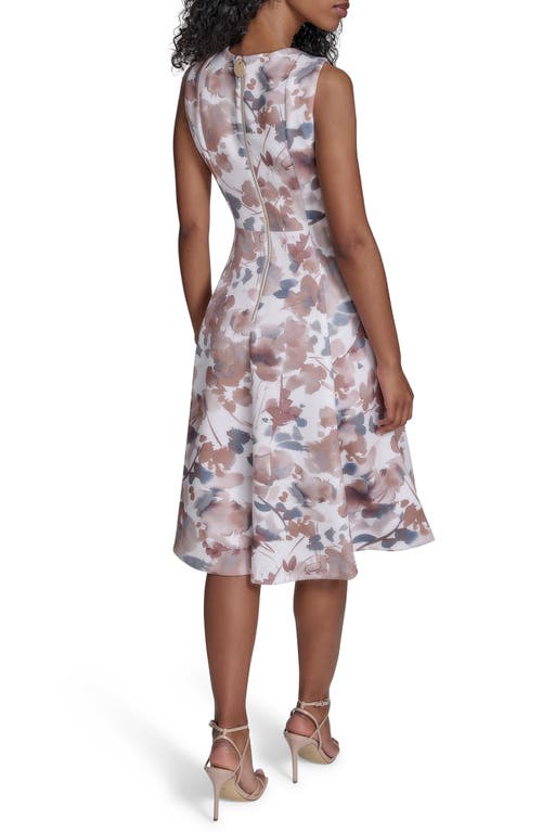 Calvin Klein Floral Sleeveless Fit & Flare Midi Dress
