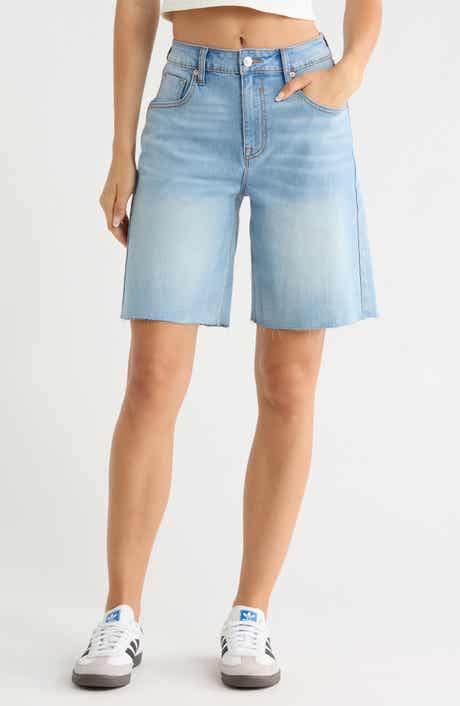 Vigoss Denim Cuff Off Bermuda Shorts