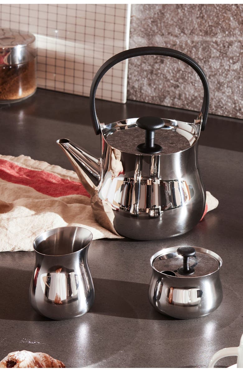 ALESSI Cha Tea Kettle, Alternate, color, Stainless Steel