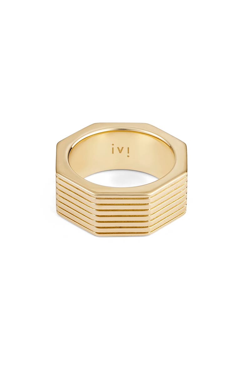 Wide Octagon Band Ring, Alternate, color, YELLOW GOLD