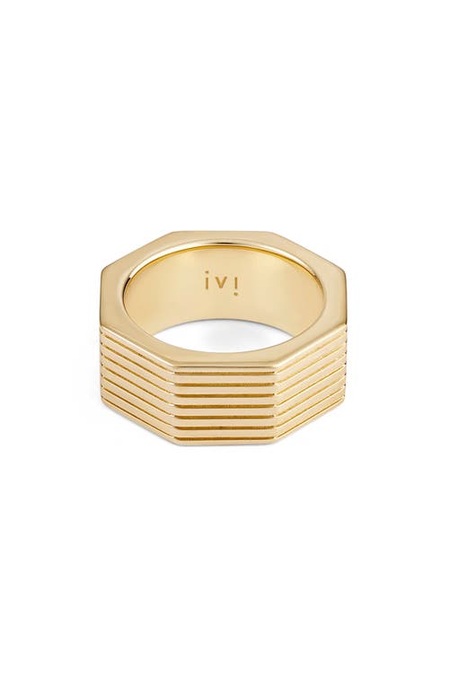 Ivi Los Angeles Wide Octagon Band Ring