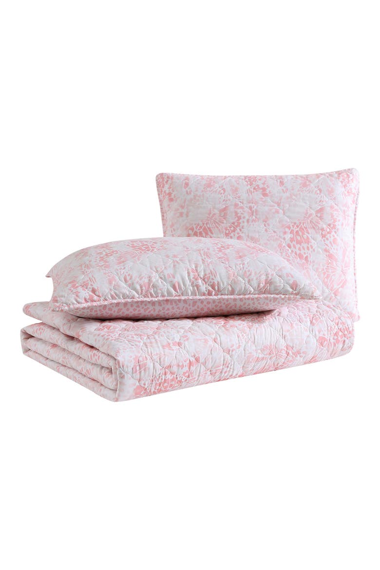 Butterfly Ombré Quilt & Sham Set, Main, color, PINK