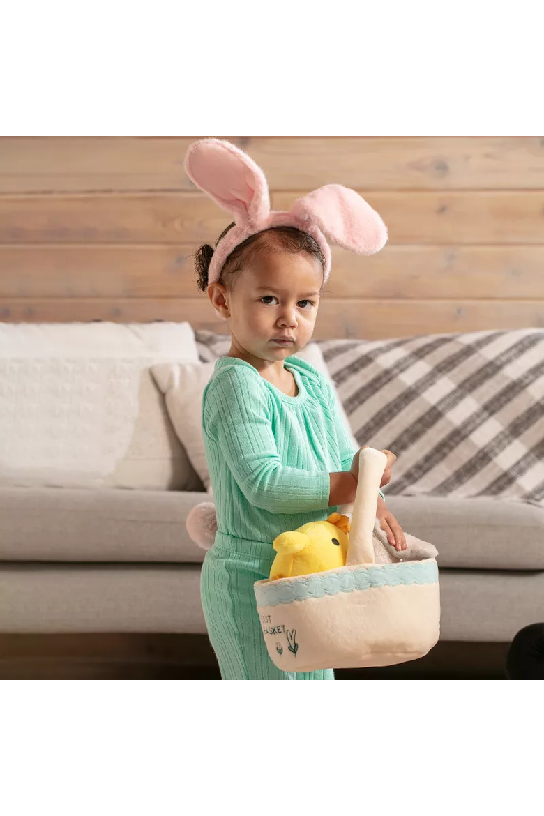 Easter Plush Baby Playset with Basket and Bunny, Alternate, color, Multicolor