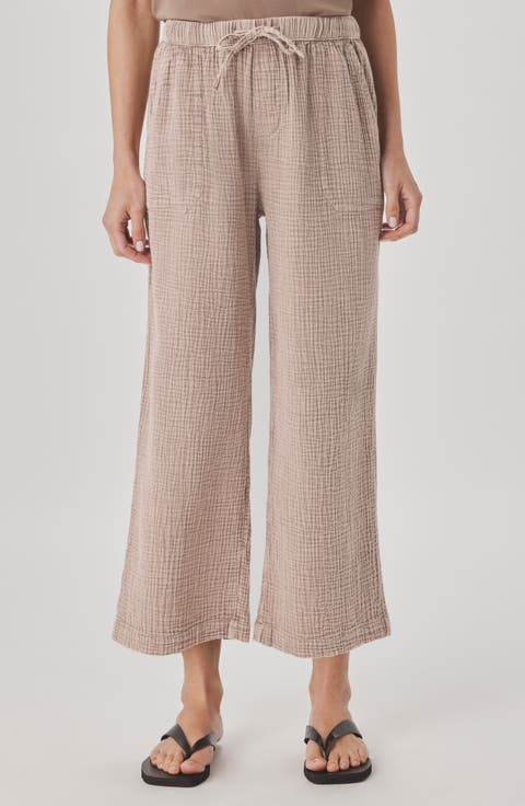 Adele Cotton Gauze Drawstring Pants
