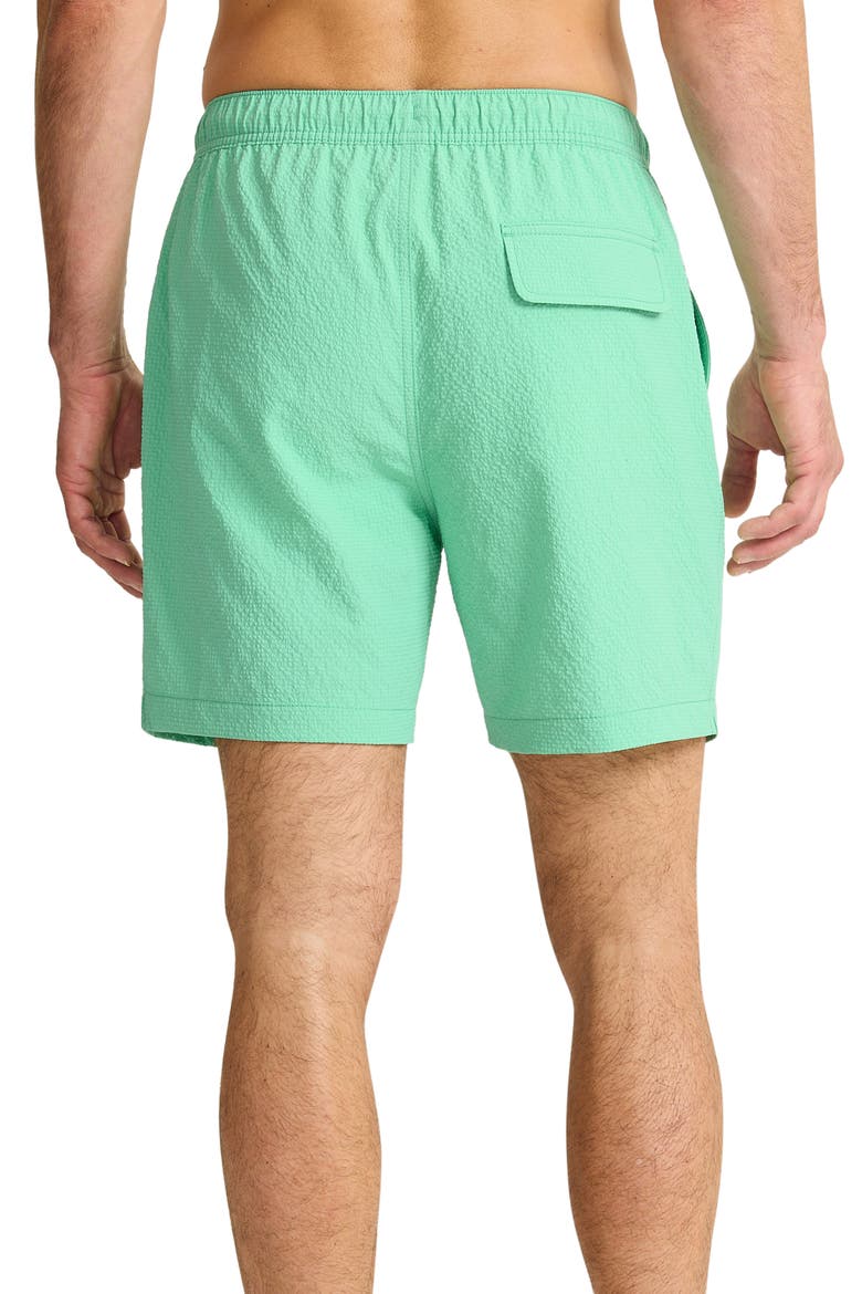 Naples Surf Seersucker Volley Swim Trunks, Alternate, color, TURQ CABBAGE