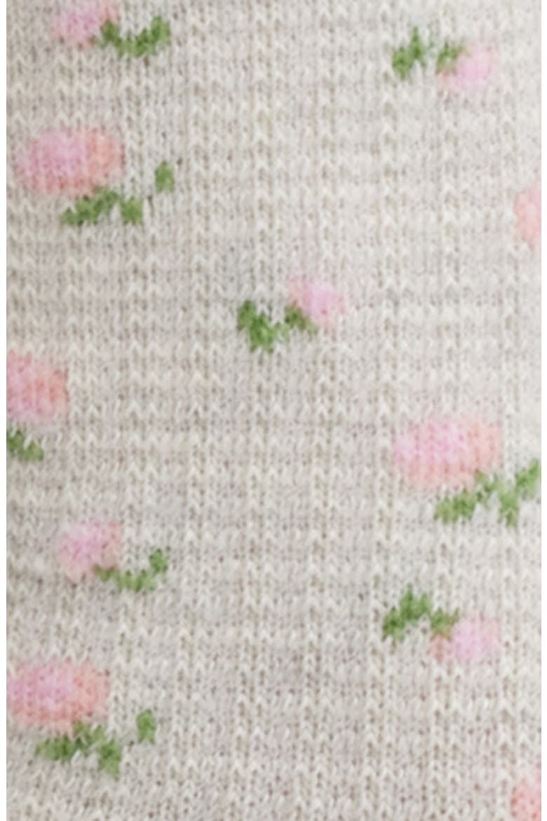 Mini Flora Crew Socks, Alternate, color, BLISS