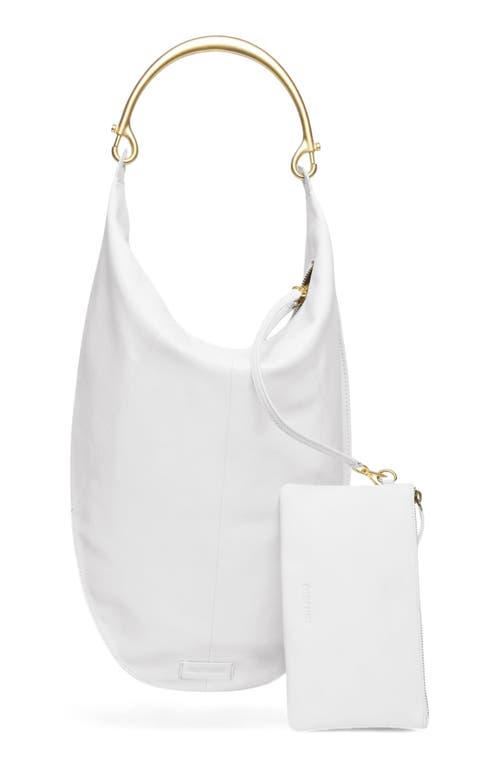 Walter Baker Luna Frame Handle Leather Hobo Bag