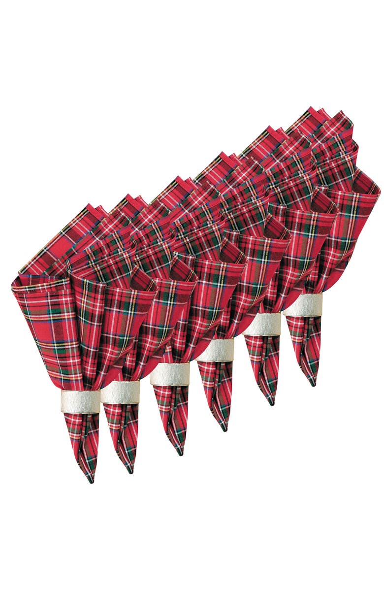 C&F Home Red Plaid Napkin Set of 6, Alternate, color, 