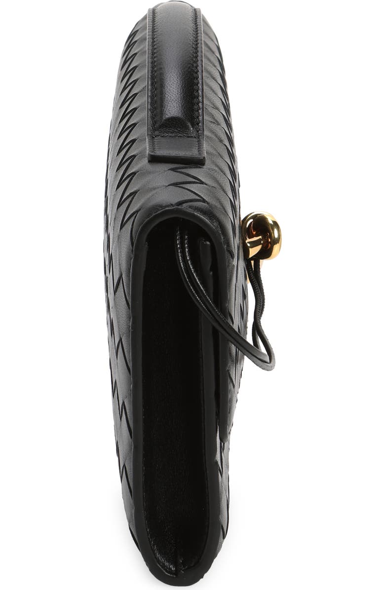 Bottega Veneta Long Andiamo Intrecciato Clutch Bag, Alternate, color, Black Brass