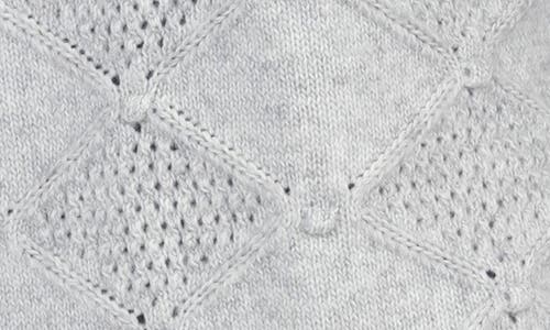 Rain And Rose Diamond Open Knit Turtleneck Sweater In Multi