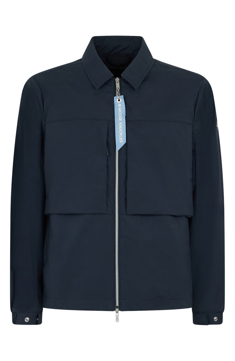 Moose Knuckles Waverly Water Repellent Stretch Shirt Jacket, Alternate, color, Black